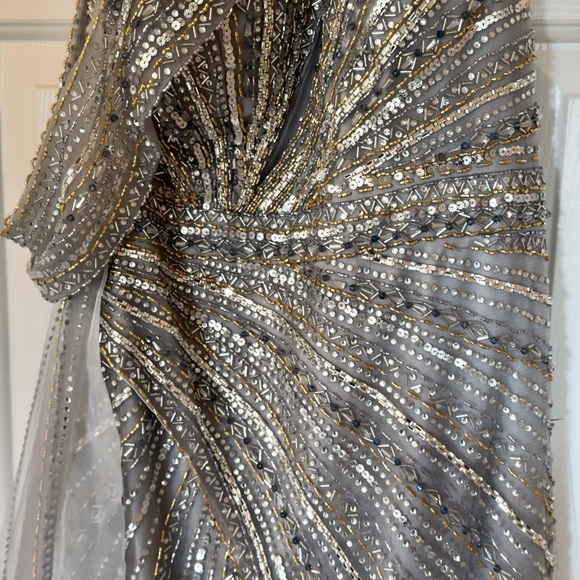 Cecilia Couture One Off Shoulder Gown - Picture 5 of 10